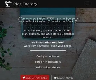 Plotfactory.com(Online Story Planner) Screenshot