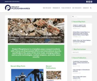 Ploughshares.ca(Home Page) Screenshot