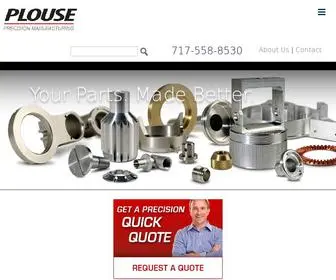 Plousemanufacturing.com(America's Contract Manufacturer. Plouse Precision Manufacturing) Screenshot