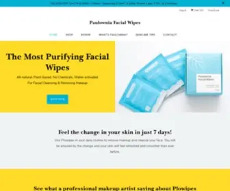 Plowipes.com(Paulownia Facial Wipes) Screenshot