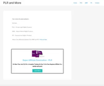 Plrandmore.com(Start Your Online Business Today) Screenshot