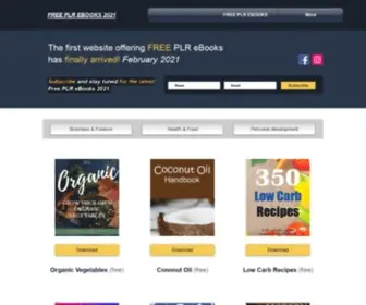 Plrebooksforfree.com(Free PLR eBooks 2021) Screenshot