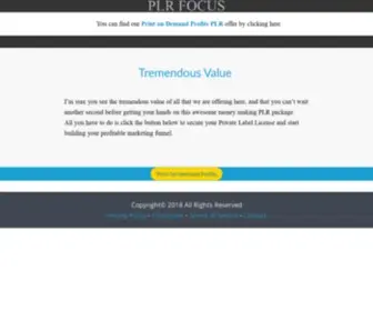 PLrfocus.com(PLR FOCUS) Screenshot