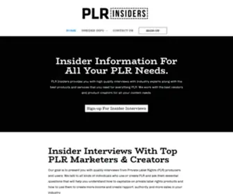 Plrinsiders.com(PLR Insiders) Screenshot