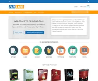 PLrlabs.com(The Ultimate PLR Store) Screenshot