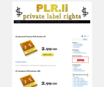 PLR.li(Use Private Label Rights (PLR) to your success) Screenshot