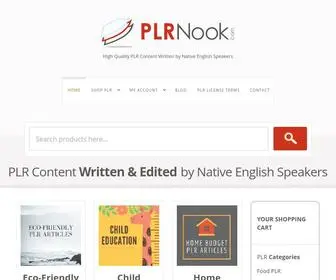 PLrnook.com(PLR Nook) Screenshot