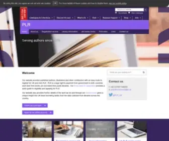 PLR.uk.com(The British Library) Screenshot