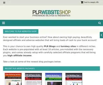 PLrwebsiteshop.com(PLR Websites Shop) Screenshot