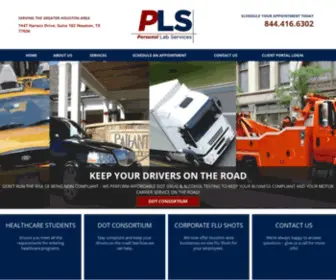 PLslabs.com(Houston Drug and Alcohol Testing) Screenshot