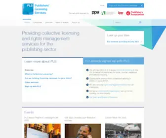 PLS.org.uk(Publishers' Licensing Services (PLS)) Screenshot