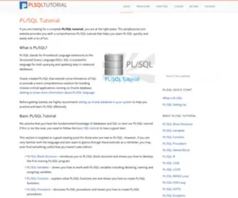 PLSQltutorial.com(The PL/SQL Tutorial) Screenshot