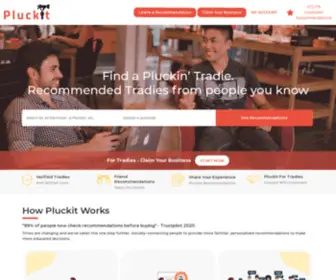 Pluckit.com.au(Recommended Tradies from people you know) Screenshot