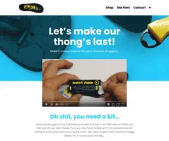 Pluggarepairkit.com.au(You need Plugga Repair Kit to fix your thongs) Screenshot