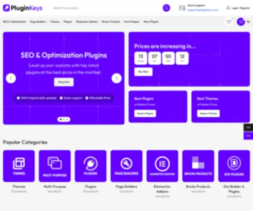 Pluginkeys.com(Original WordPress Themes & Plugins with Keys) Screenshot