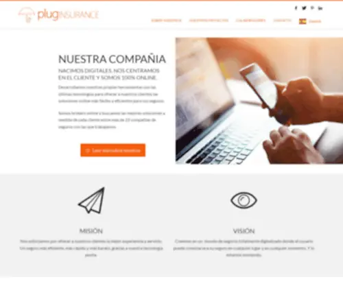 Pluginsurance.com(Tecnología especializada en seguros) Screenshot