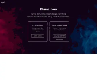 Pluma.com(Epik.com is a leading marketplace for domain names) Screenshot