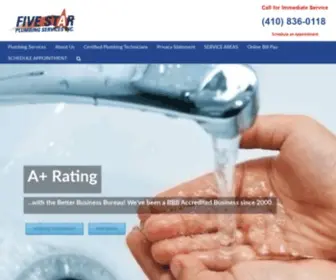 Plumber-Baltimore.com(Five Star Plumbing) Screenshot