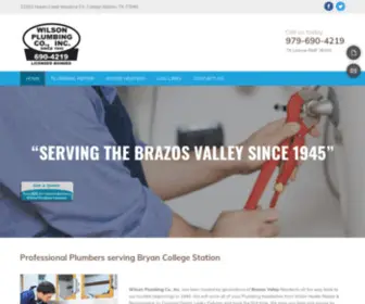 Plumberincollegestation.com(Wilson Plumbing Co) Screenshot