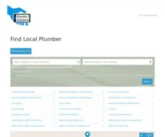 Plumbernumbers.com(Find Local Plumber) Screenshot