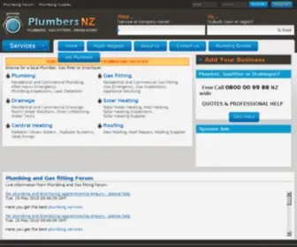 Plumbers.co.nz(Plumbing, Gasfitting and Drainage Community) Screenshot