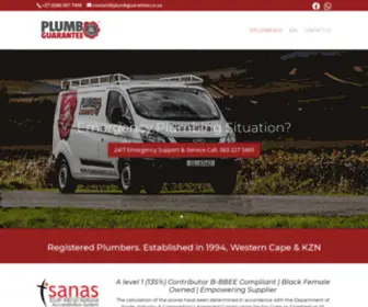 Plumbguarantee.co.za(PlumbGuarantee Stellenbosch) Screenshot