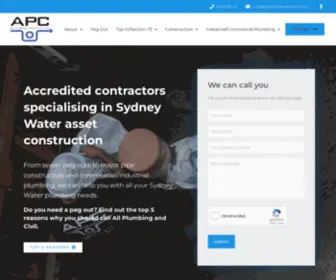 Plumbingandcivil.com.au(Sydney Water accredited contractors) Screenshot