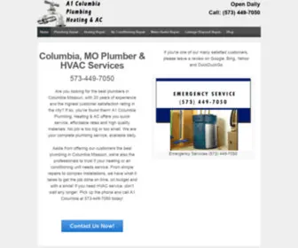 Plumbingcolumbiamo.com(A1 Columbia Plumbing Heating & AC Services) Screenshot