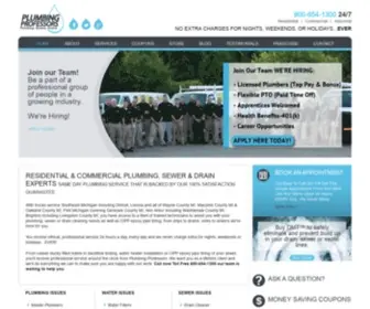 Plumbingprofessors.com(Michigan Residential Plumbing) Screenshot