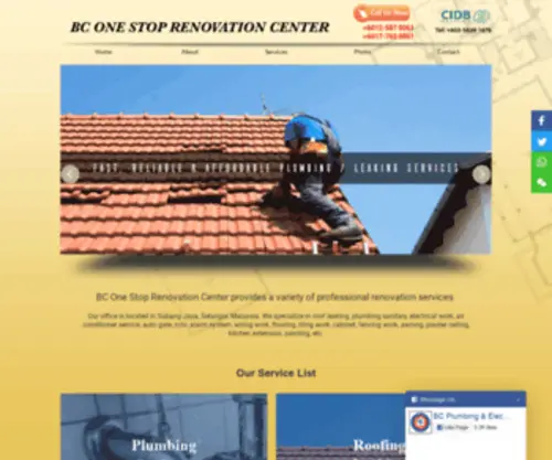 Plumbingroofleakings.com(BC One Stop Renovation Center) Screenshot