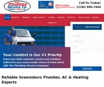 Plumbingserviceco.com(The Plumbing & Air Service Co) Screenshot