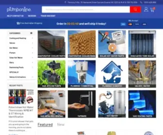 Plumbonline.net.au(Plumbing Heating Evap Cooling Solar Hot Water) Screenshot