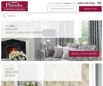 Plumbscurtains.co.uk(Request a free home visit from an experienced home consultant to see our full fabrics range) Screenshot