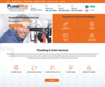 Plumbwize.ca(Plumbing & Drain Services In Burlington) Screenshot