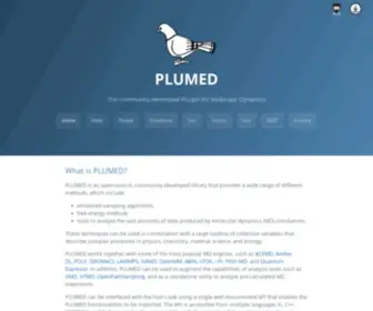 Plumed.org(Plumed) Screenshot