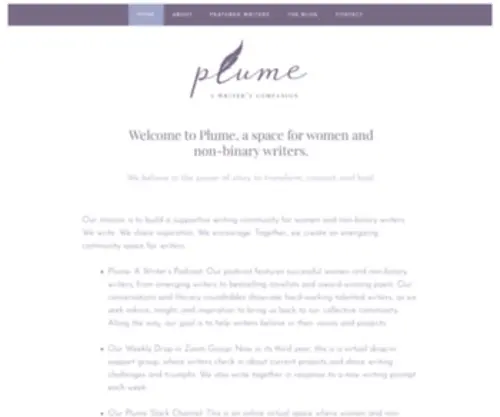 Plumeforwriters.org(Plume) Screenshot