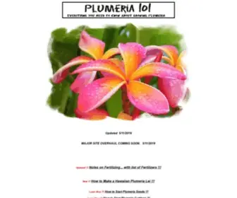 Plumeria101.com(PLUMERIA 101.COM Everything You Need To Know About Growing Plumeria) Screenshot