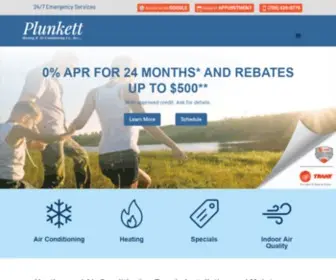 Plunkettheatcool.com(Heating & Air Conditioning Repair) Screenshot