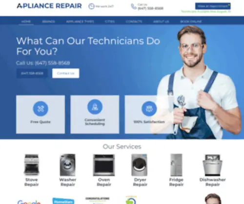 Plus-Appliance-Repair.com(Appliance Repair in Toronto) Screenshot