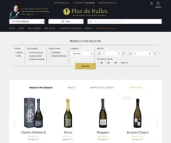 Plus-DE-Bulles.it(Eletto miglior sito di vendita di champagne da Gault et Millau) Screenshot