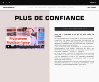 Plus2Confiance.com(PLUS DE CONFIANCE) Screenshot