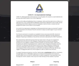 Plus3.com.my(Advisors of the Construction and Infrastructure Industry) Screenshot