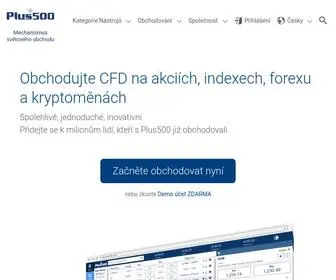 Plus500.cz(Online CFD obchodování) Screenshot