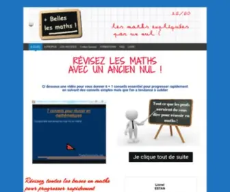 Plusbelleslesmaths.com(Les maths expliquées par un nul) Screenshot