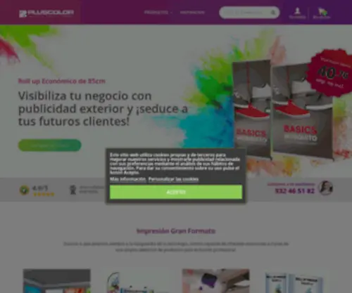 Pluscolor.es(Imprenta Online Low Cost Rápida) Screenshot