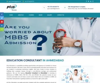 Pluseducare.com(Educational Consultant in Ahmedabad) Screenshot