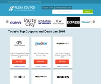 Plushcoupon.com(Best Website With Coupons and Deals 2016) Screenshot