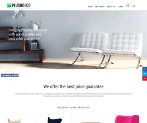 Plushdeco.co.uk(Affordable contemporary design furniture online) Screenshot