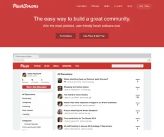 Plushforums.com(The easy way to build a great community. Plush) Screenshot