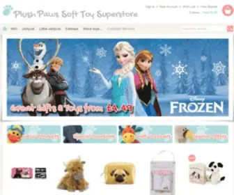 Plushpaws.co.uk(NICI Soft Toys) Screenshot
